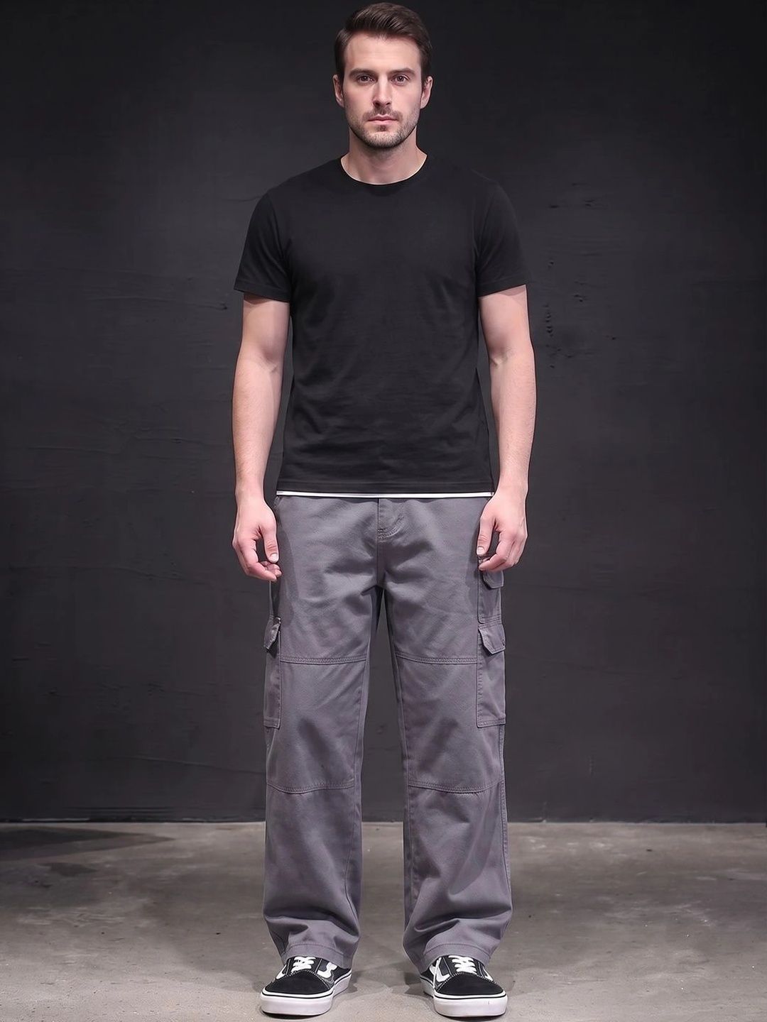 Suo Men Easy Wash Cargos Trousers-picture-50