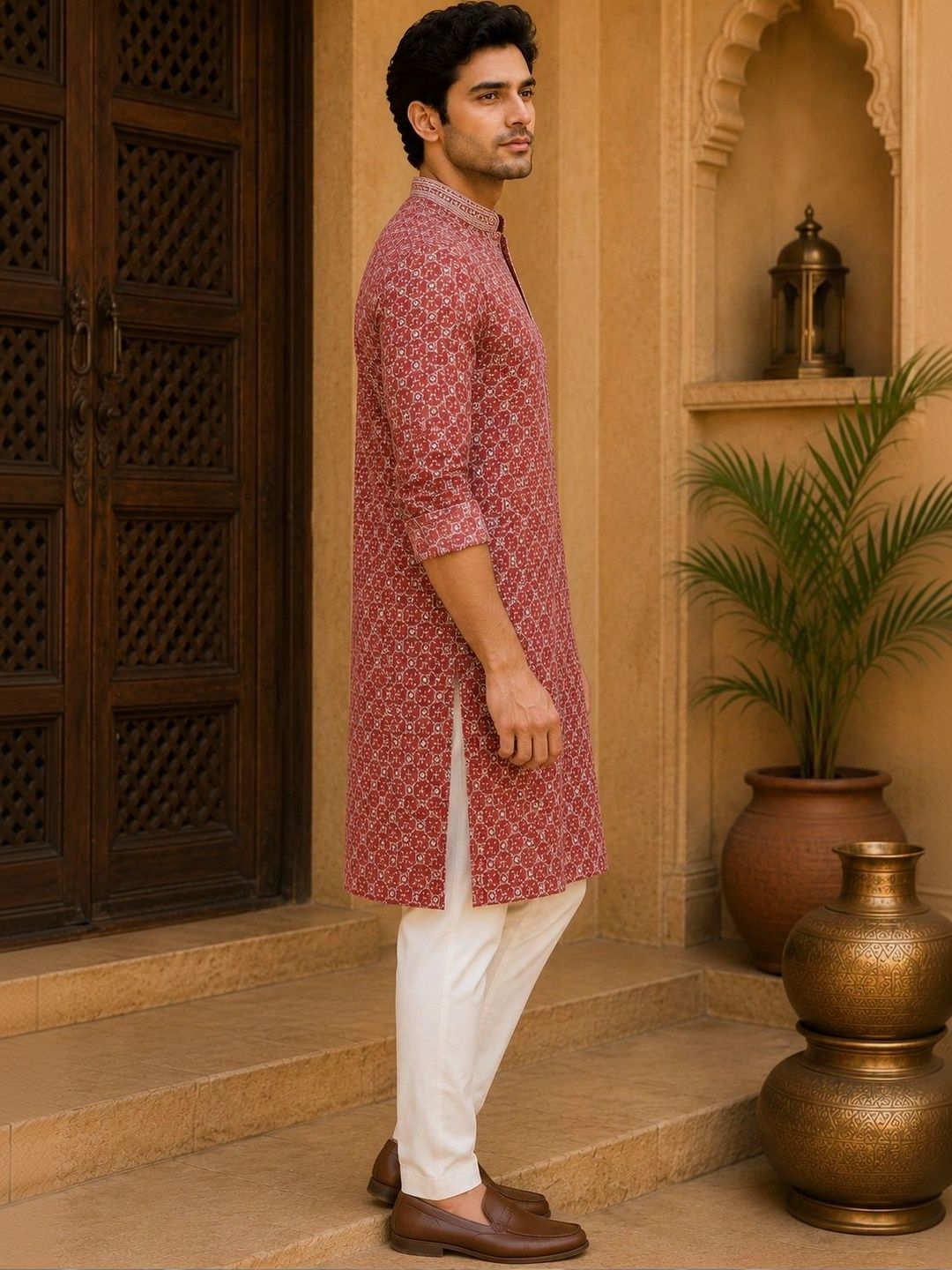 FUBAR Men Ethnic Motifs Printed Thread Work Kurta-picture-50