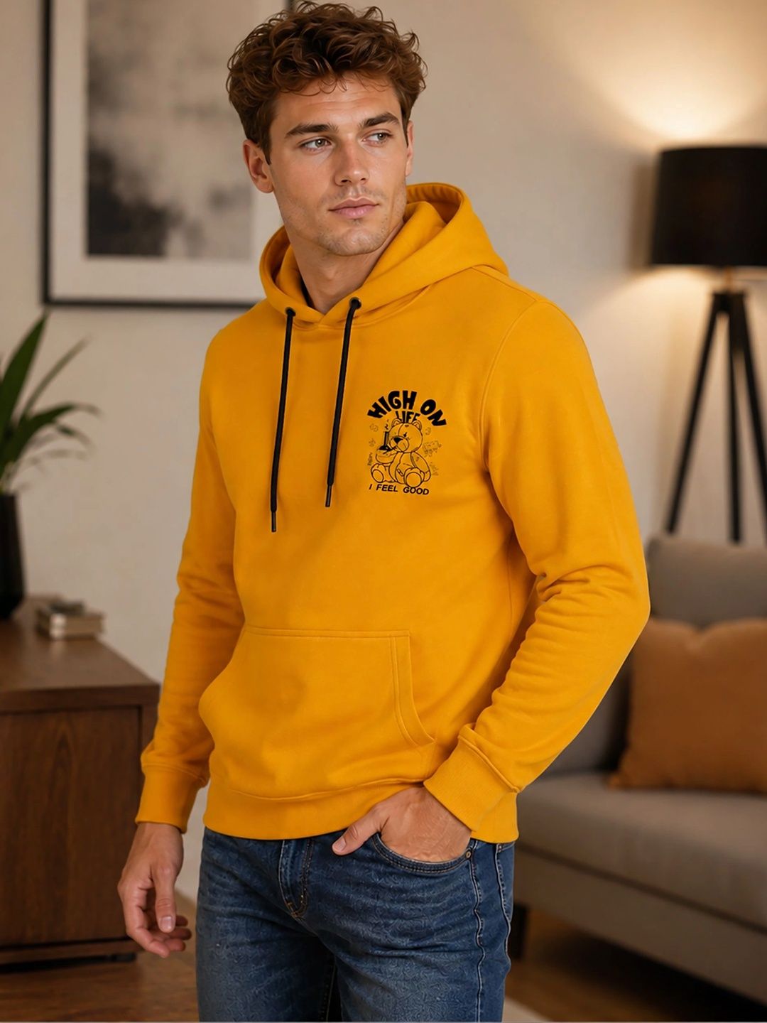 THE BEETEL HOUSE Men Printed Hooded Sweatshirt-picture-13