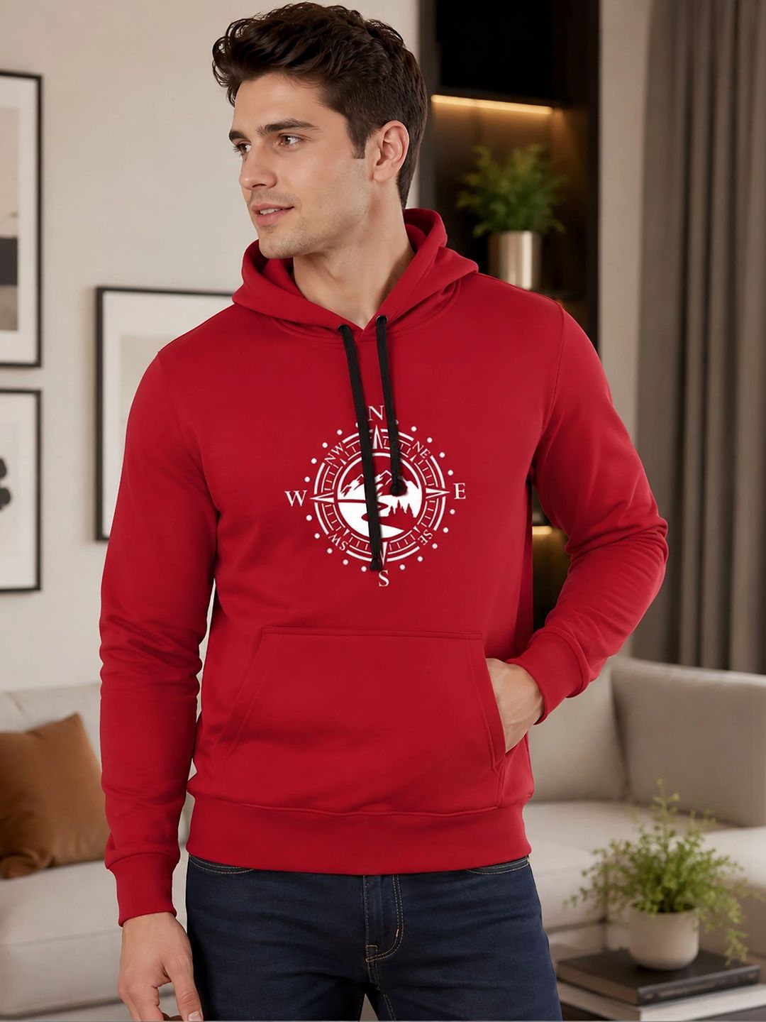 GLITO Men Printed Hooded Sweatshirt-picture-35