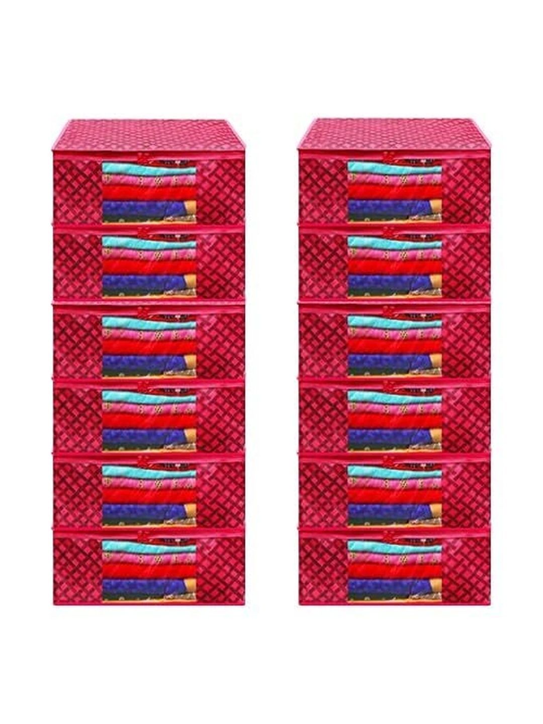 AARON INC Red Set of 6 Reusable Multi-Utility Organisers-picture-48
