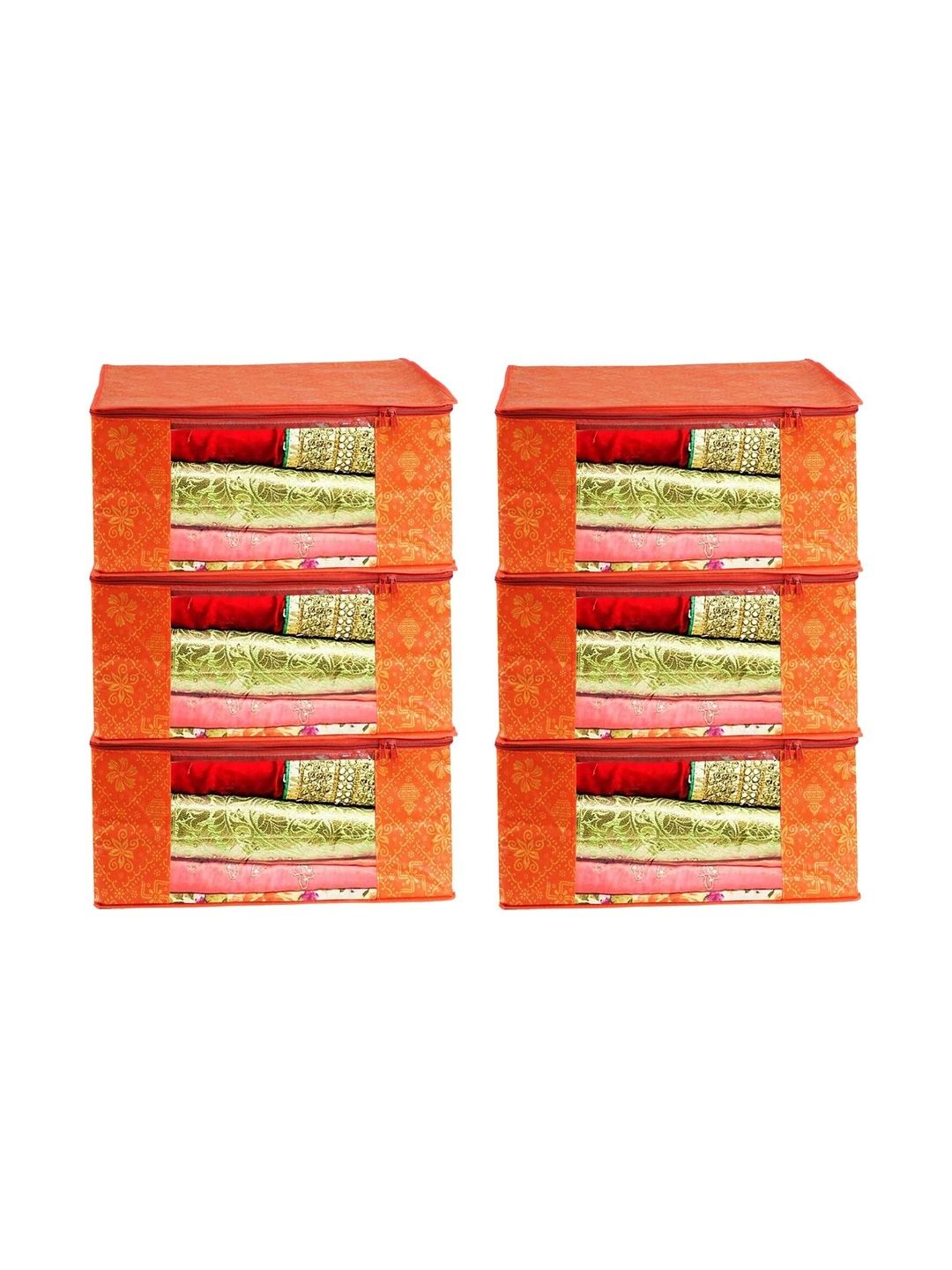 AARON INC Orange Set of 6 Reusable Multi-Utility Organisers-picture-29