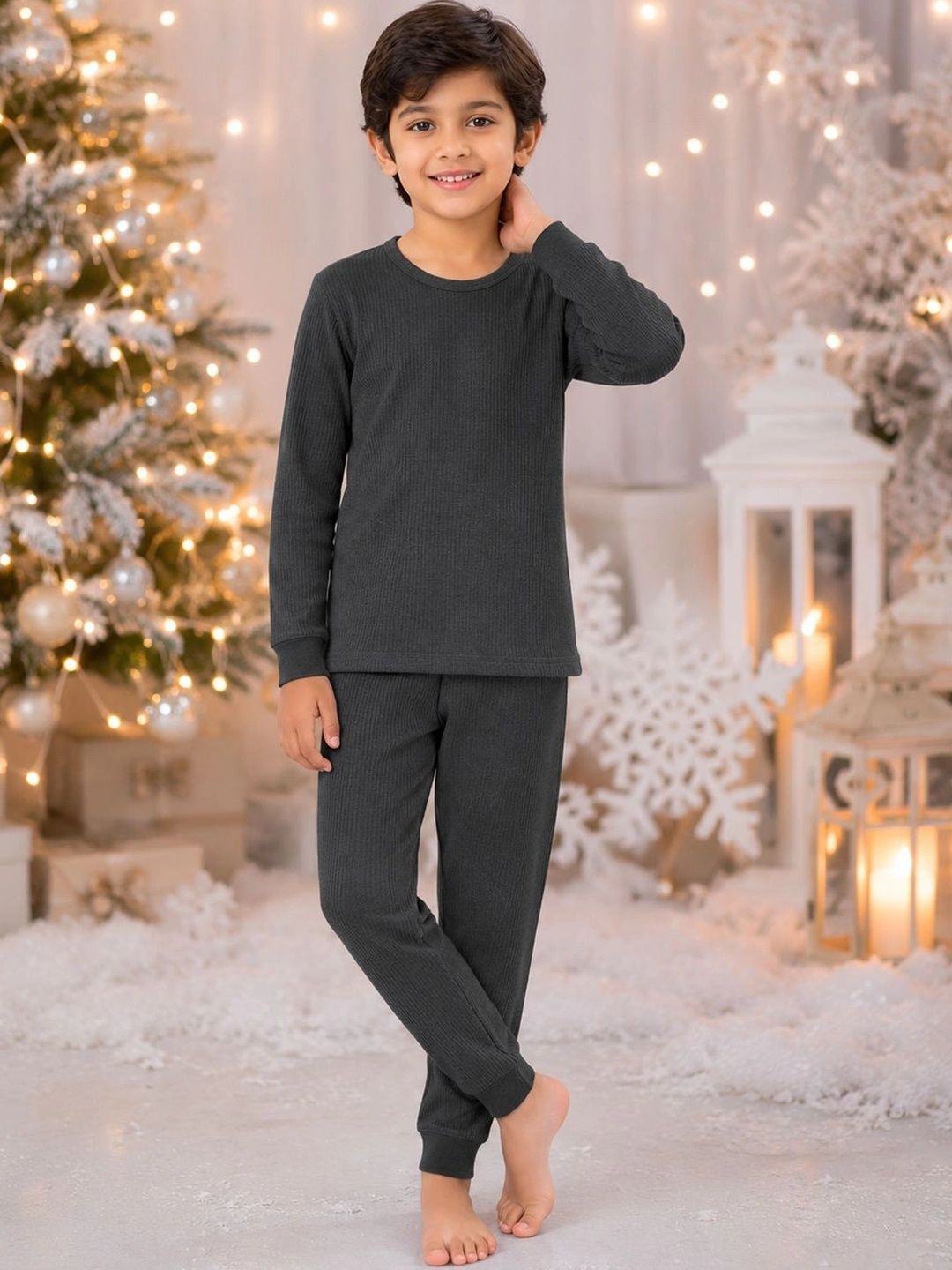 Kanvin Boys Cotton Round Neck Thermal Set-picture-58