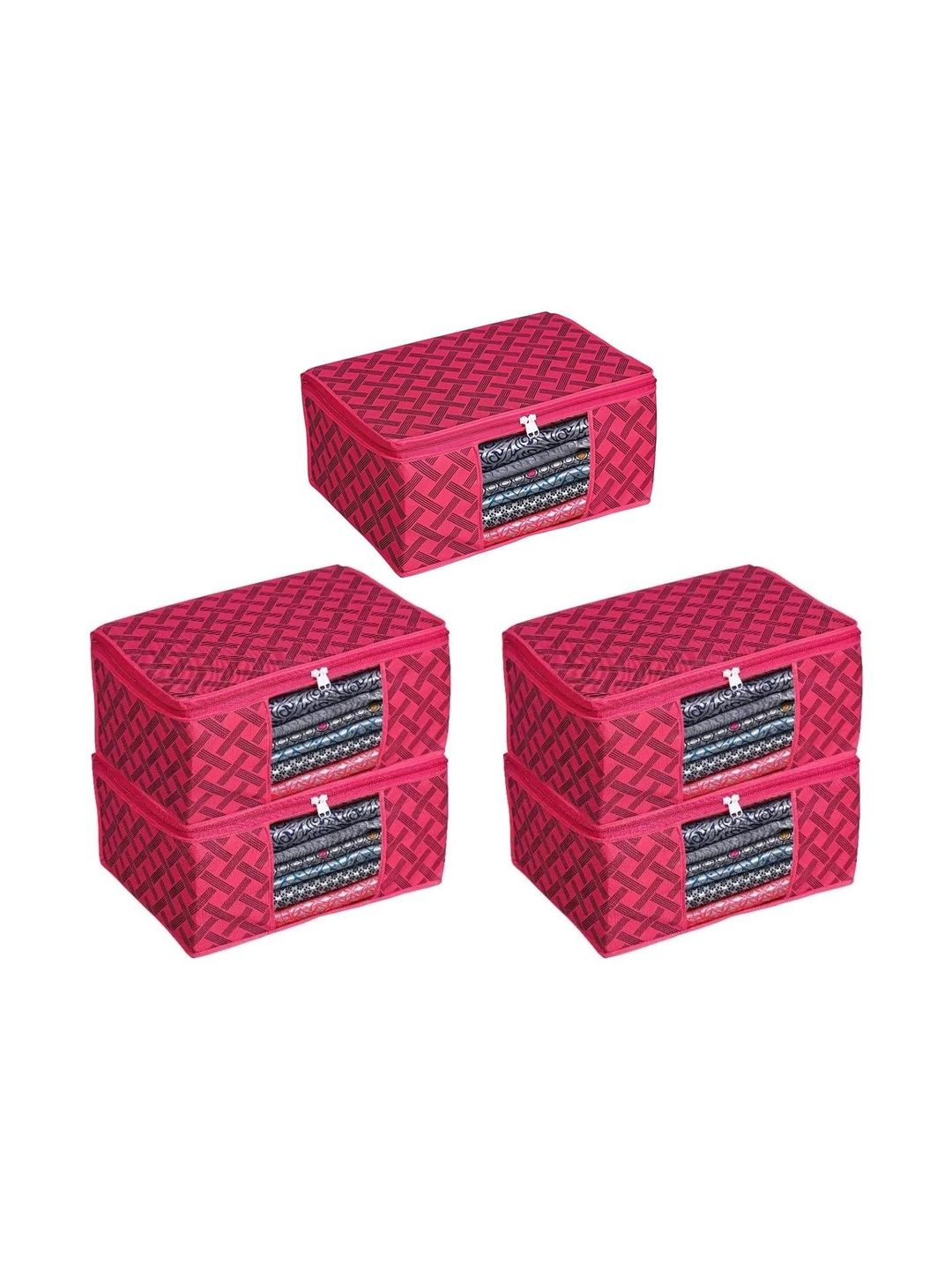AARON INC Red Set of 5 Reusable Multi-Utility Organisers-picture-33