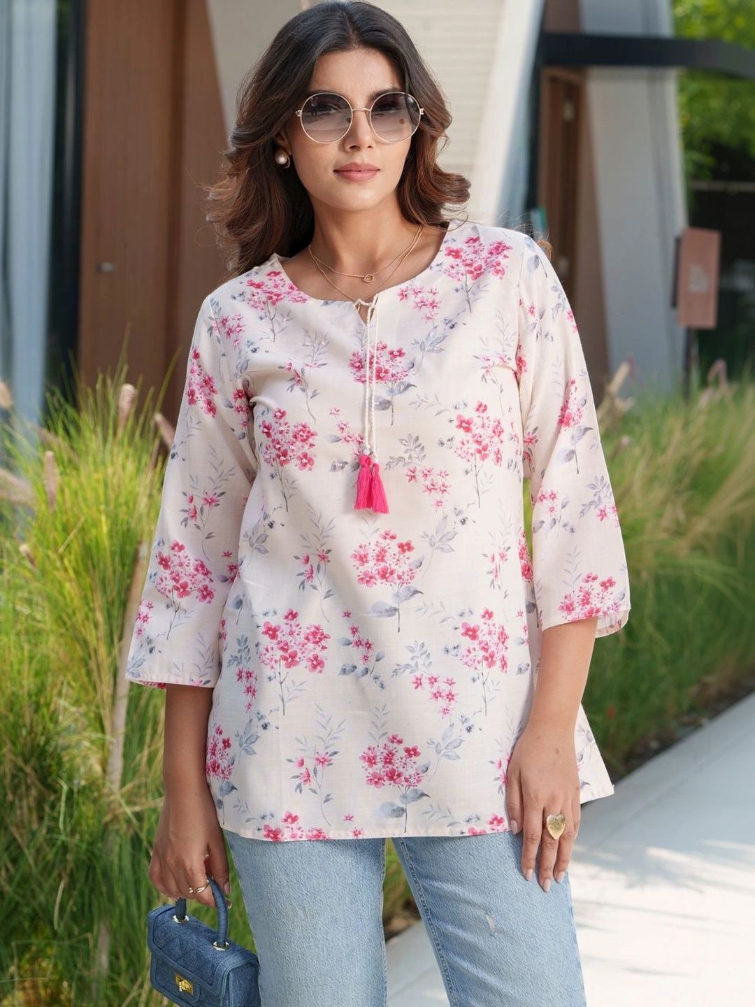 Sangria Floral Printed Kurti-picture-10