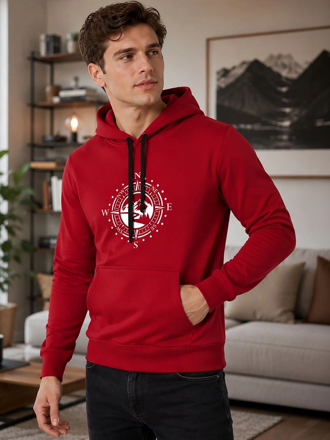 ATIGIANO Men Printed Hooded Sweatshirt-picture-31