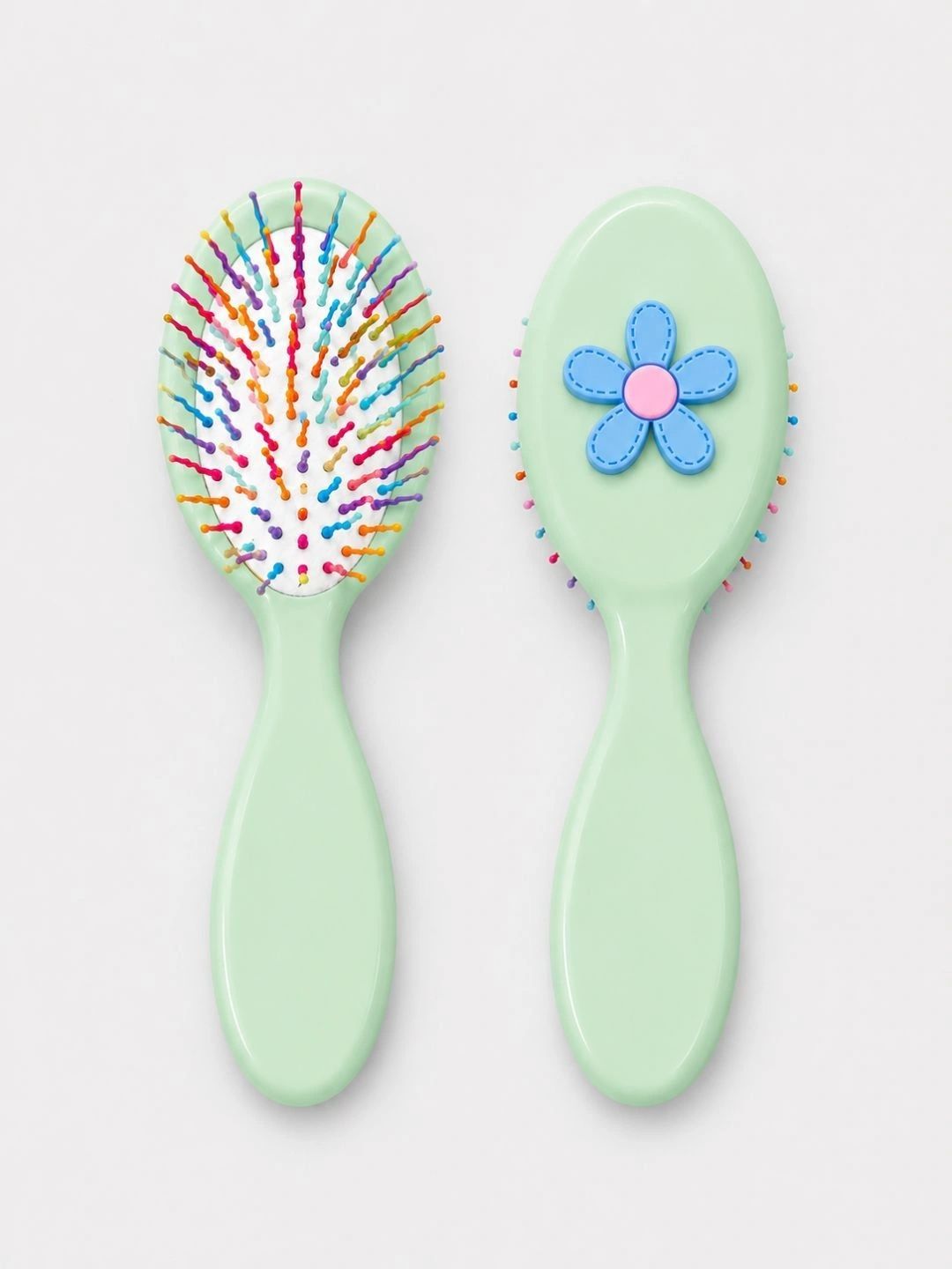 Stoln Paddle Hair Brush with Soft Ball Tip Bristles -Green-image-37
