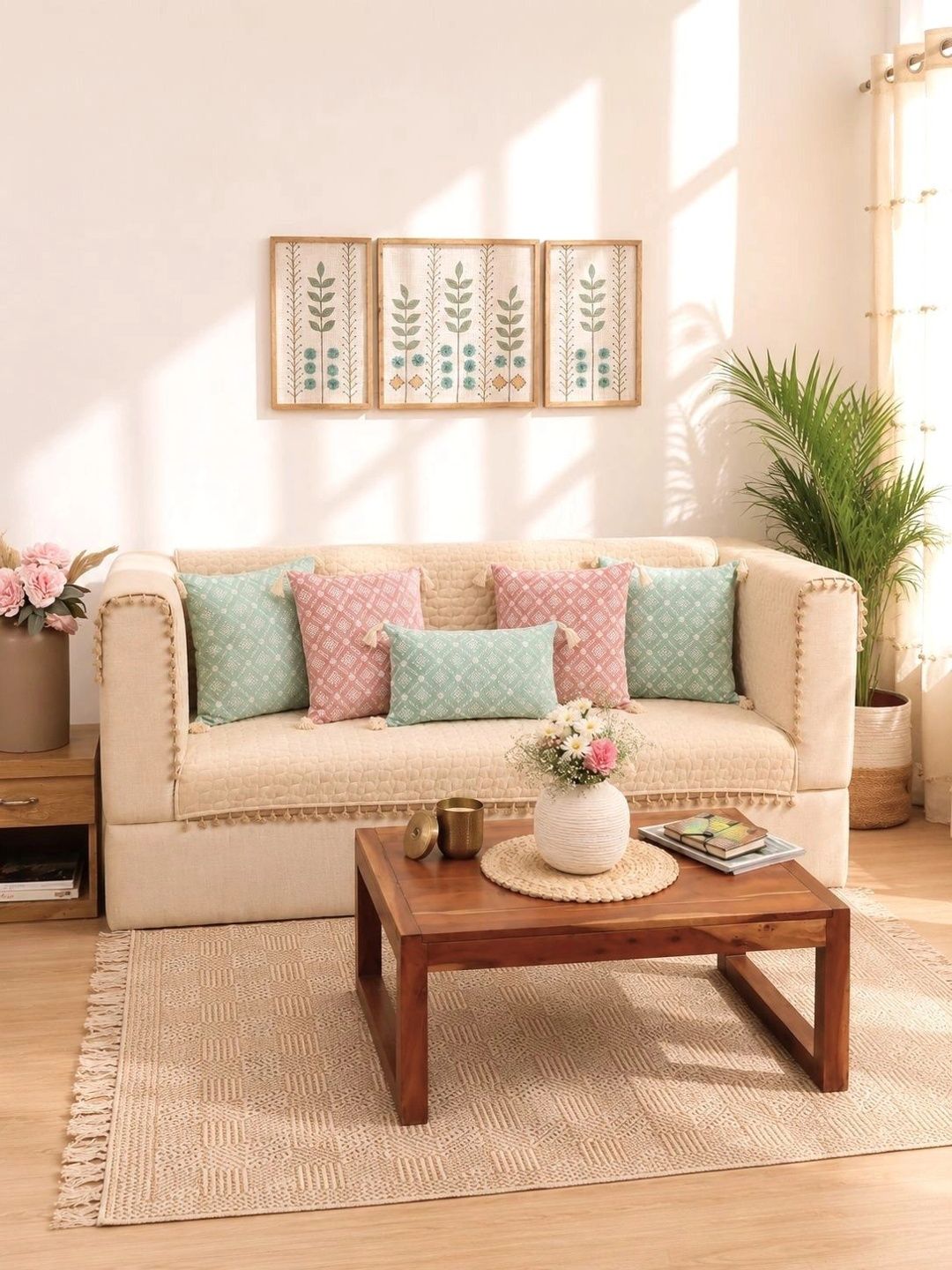 eyda Beige Sofa Cover With Arms-picture-36