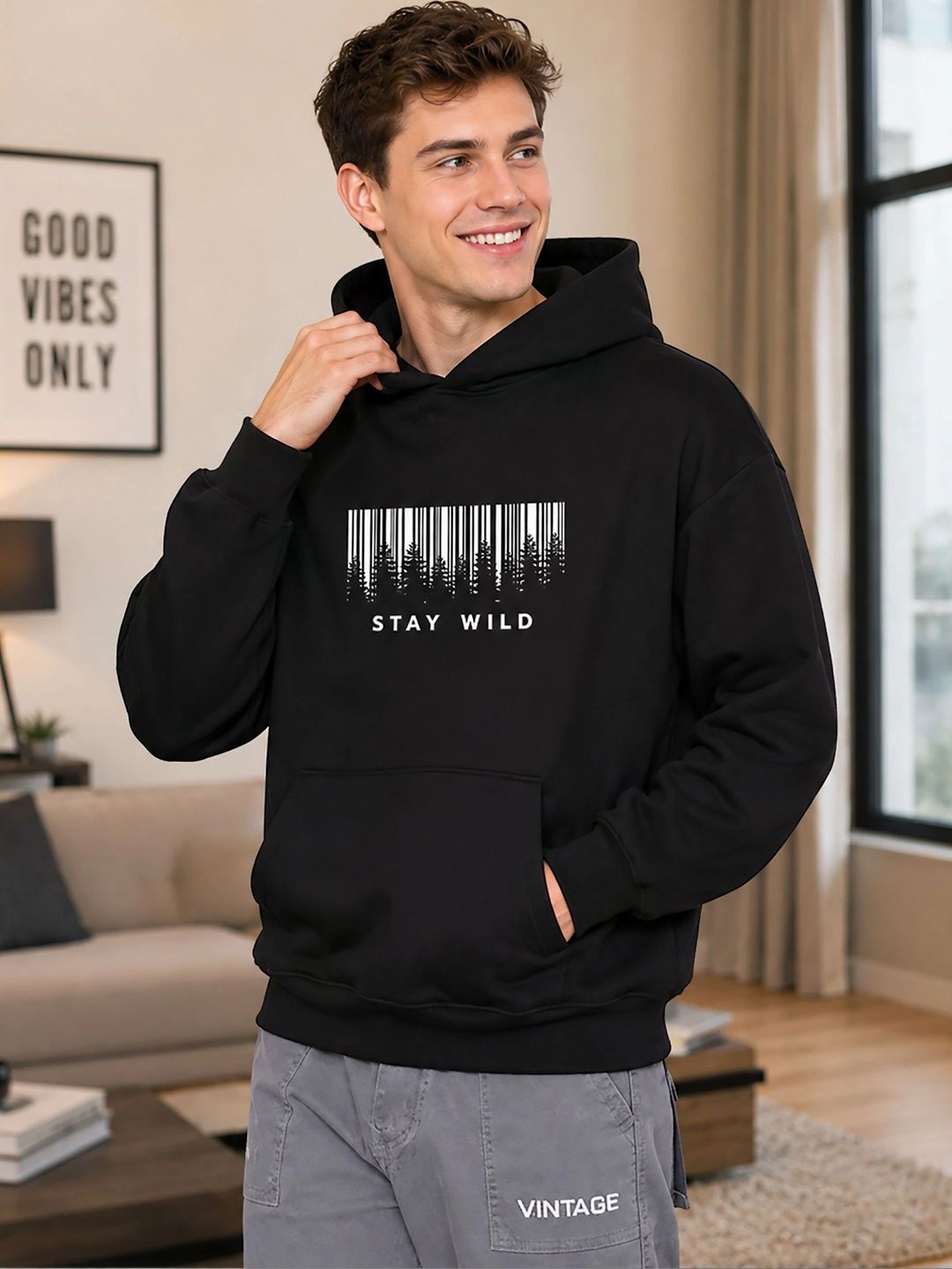 GLITO Men Printed Hooded Sweatshirt-picture-35