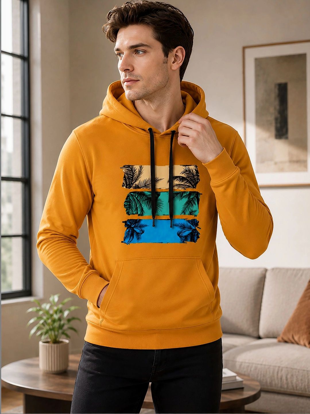 ATIGIANO Men Printed Hooded Sweatshirt-picture-16