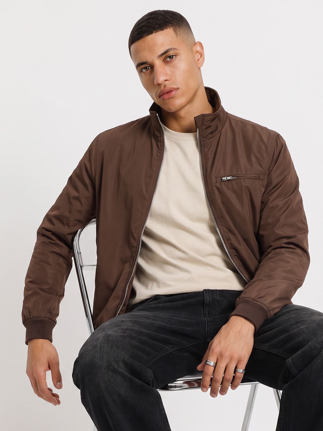 The Roadster Life Co. Stand Collar Bomber Jacket-picture-47