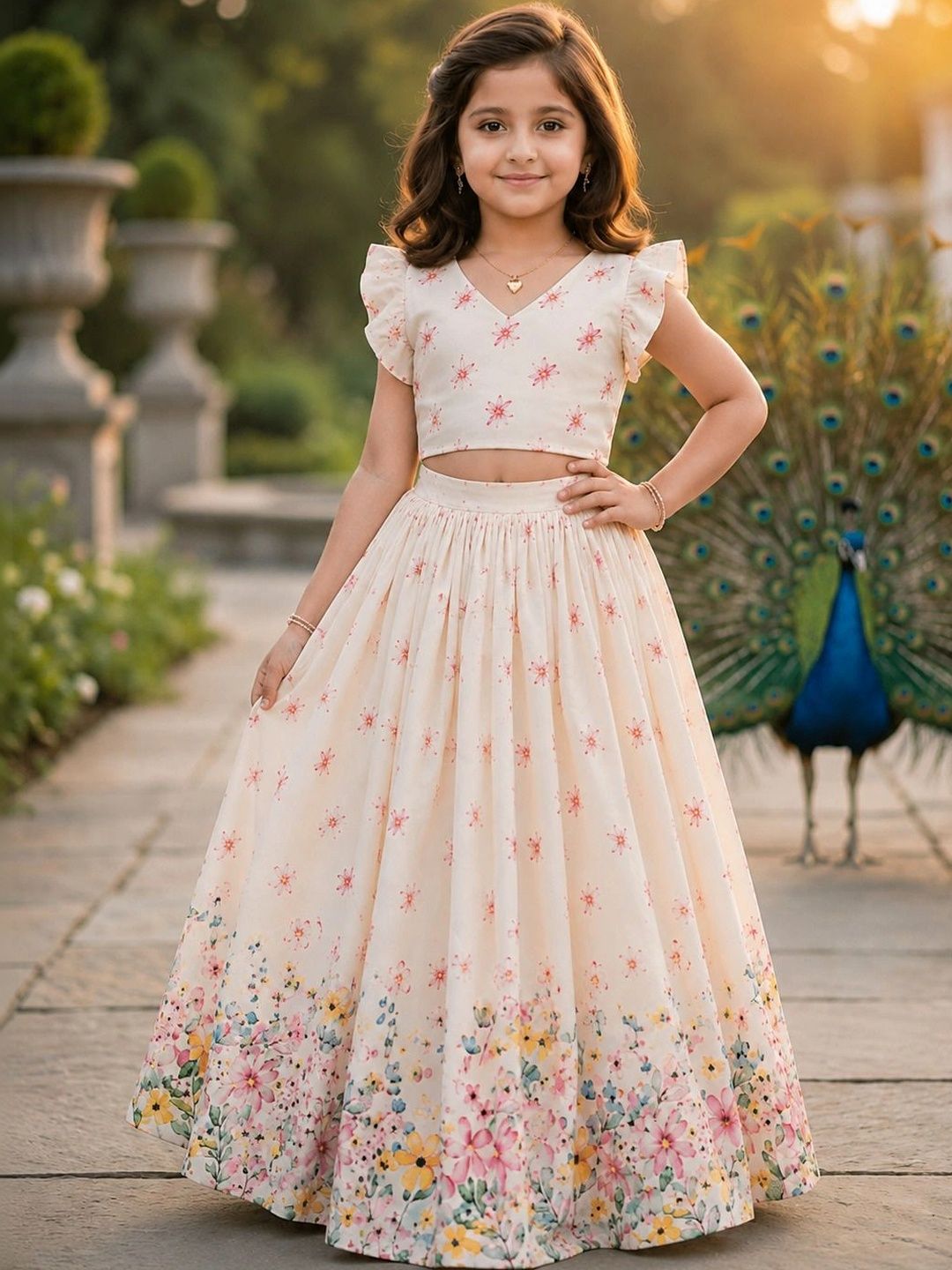 KALINI Girls Printed Ready to Wear Lehenga &-picture-54