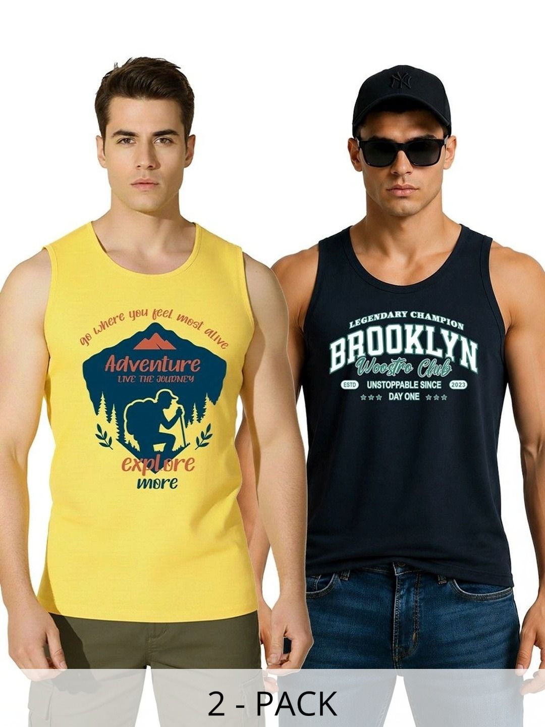 WOOSTRO Pack of 2 Printed Cotton Tank-picture-6