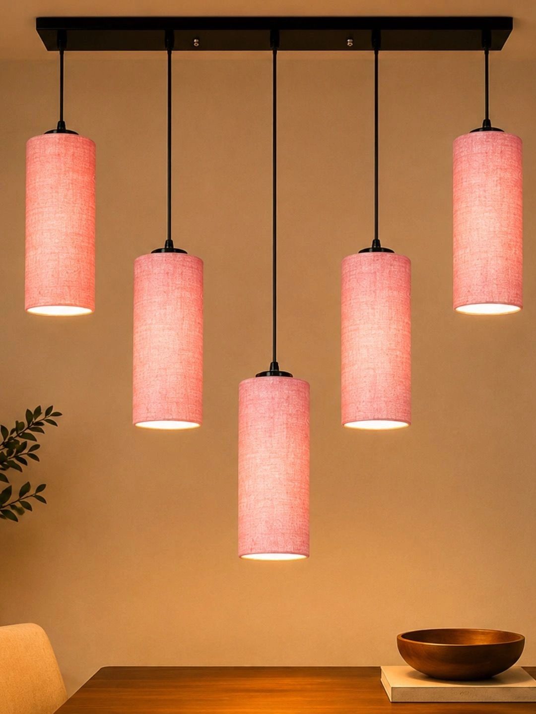 Myntra Elegant Homes Pink Textured Contemporary Ceiling Lamp-picture-44