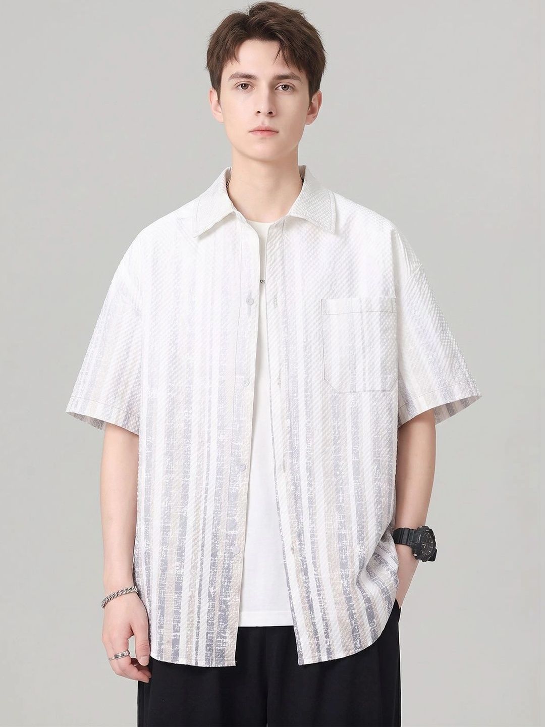 Suo Men Printed Casual Shirt-picture-45
