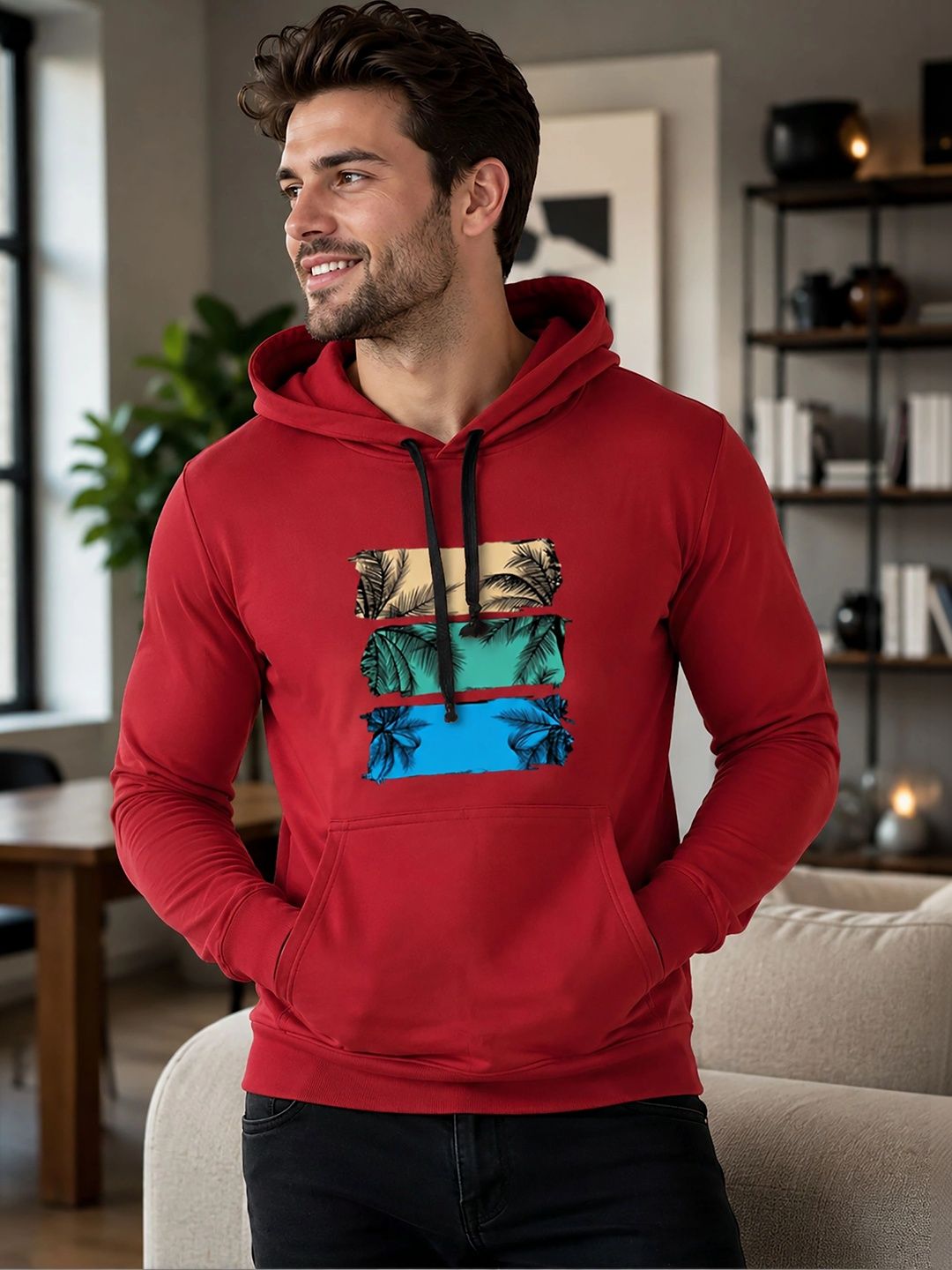 MaverIQ Men Printed Hooded Sweatshirt-picture-24