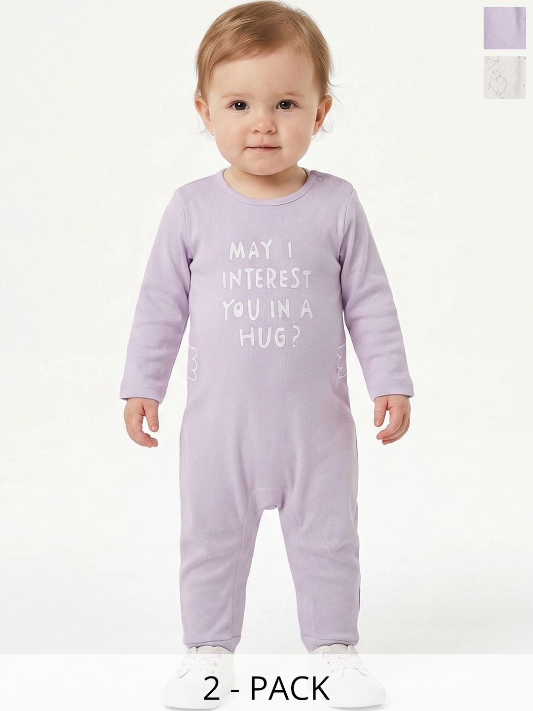 MINI KLUB Girls Pack of 2 Printed Sleepsuit-picture-50