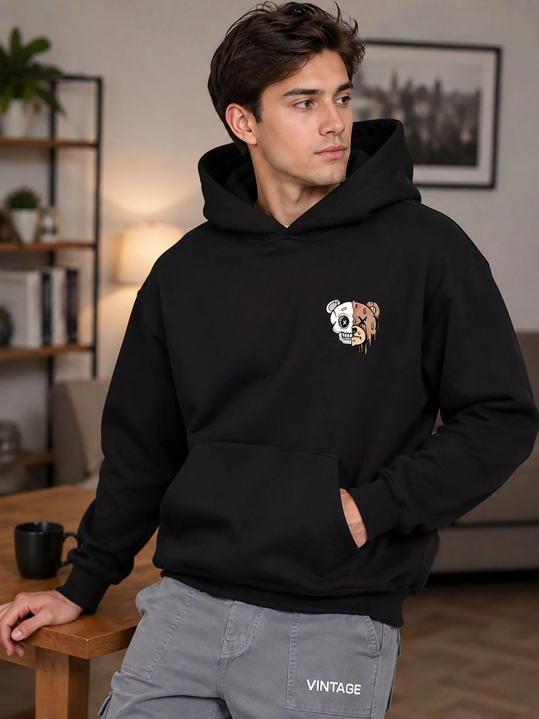 THE BEETEL HOUSE Men Printed Hooded Sweatshirt-picture-50