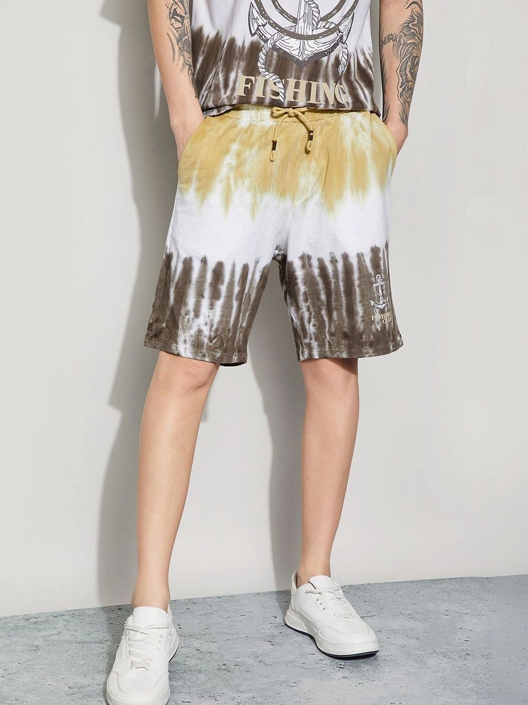 SmileyWorld Men Washed Printed Shorts-picture-23