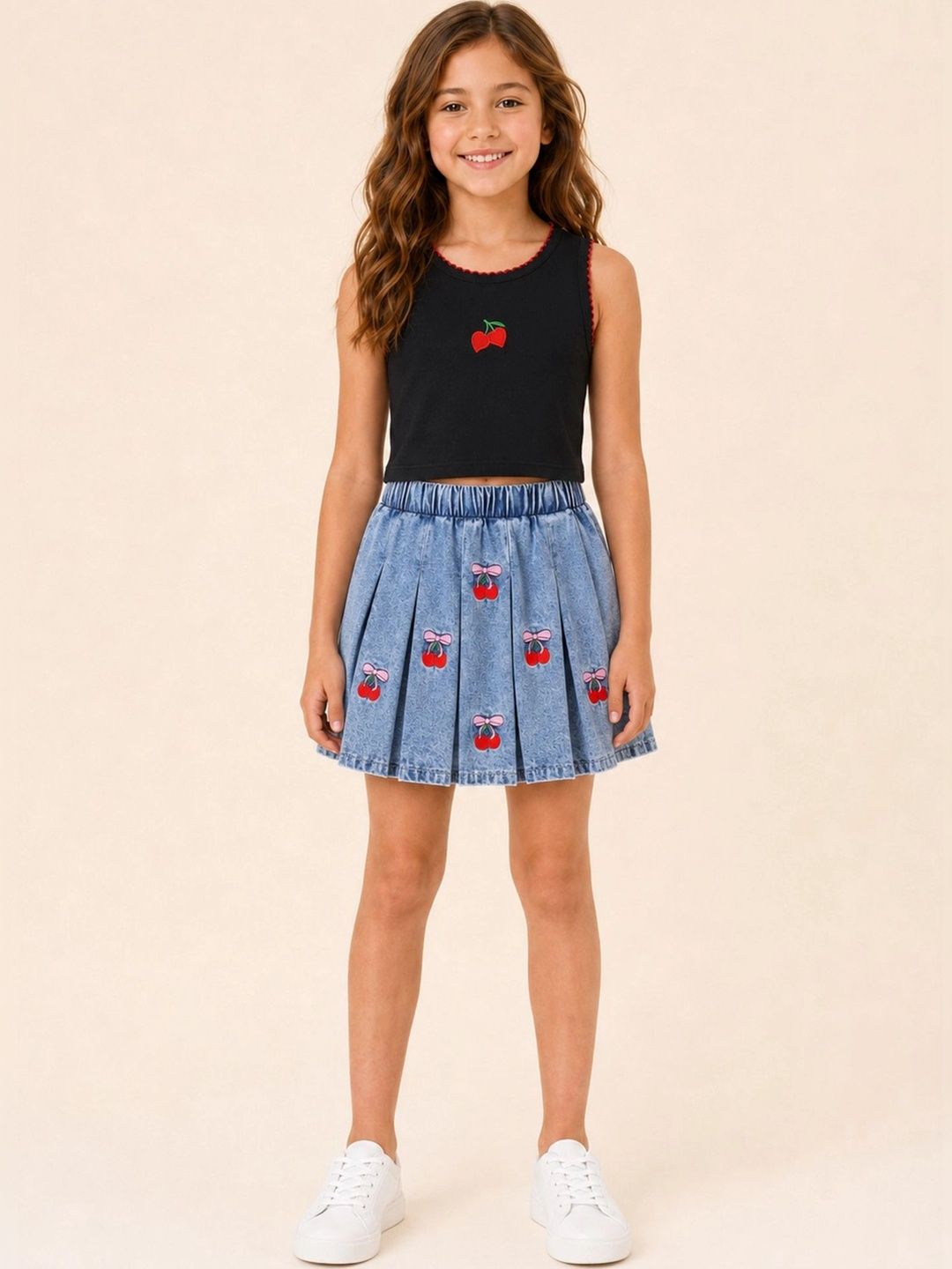 LULU & SKY Girls Printed Top with Skirt-picture-37