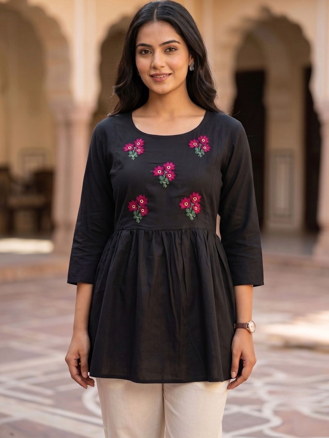 Vaidiki Floral Embroidered Top-picture-12