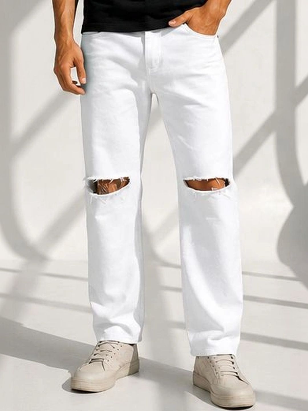SZN Men Classic Regular Fit Mid-Rise Highly Distressed Stretchable Jeans-picture-55