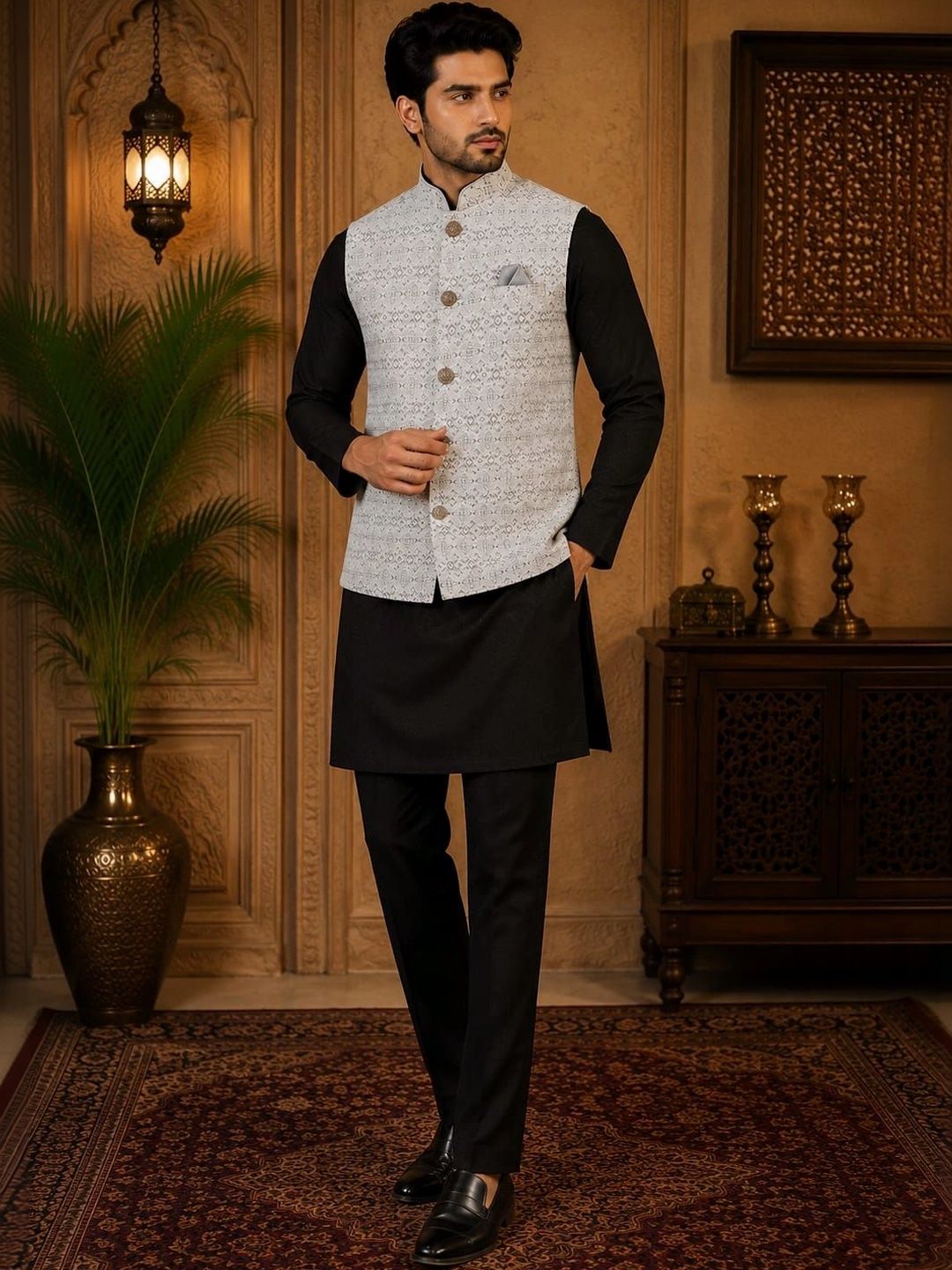 TRENDS OF ETHNIC Mandarin Collar Nehru Jackets-picture-38