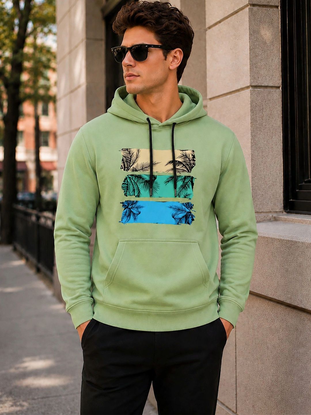 GLITO Men Printed Hooded Sweatshirt-picture-21