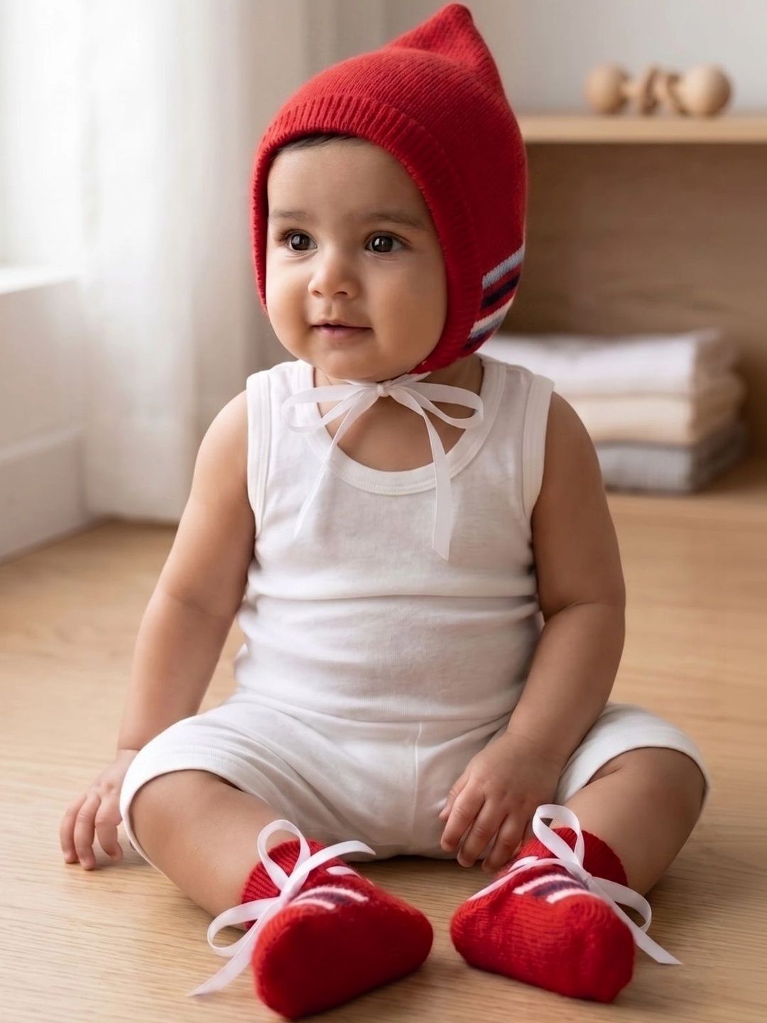 Little Angels Unisex Kids Colourblocked Woollen Beanie-picture-21