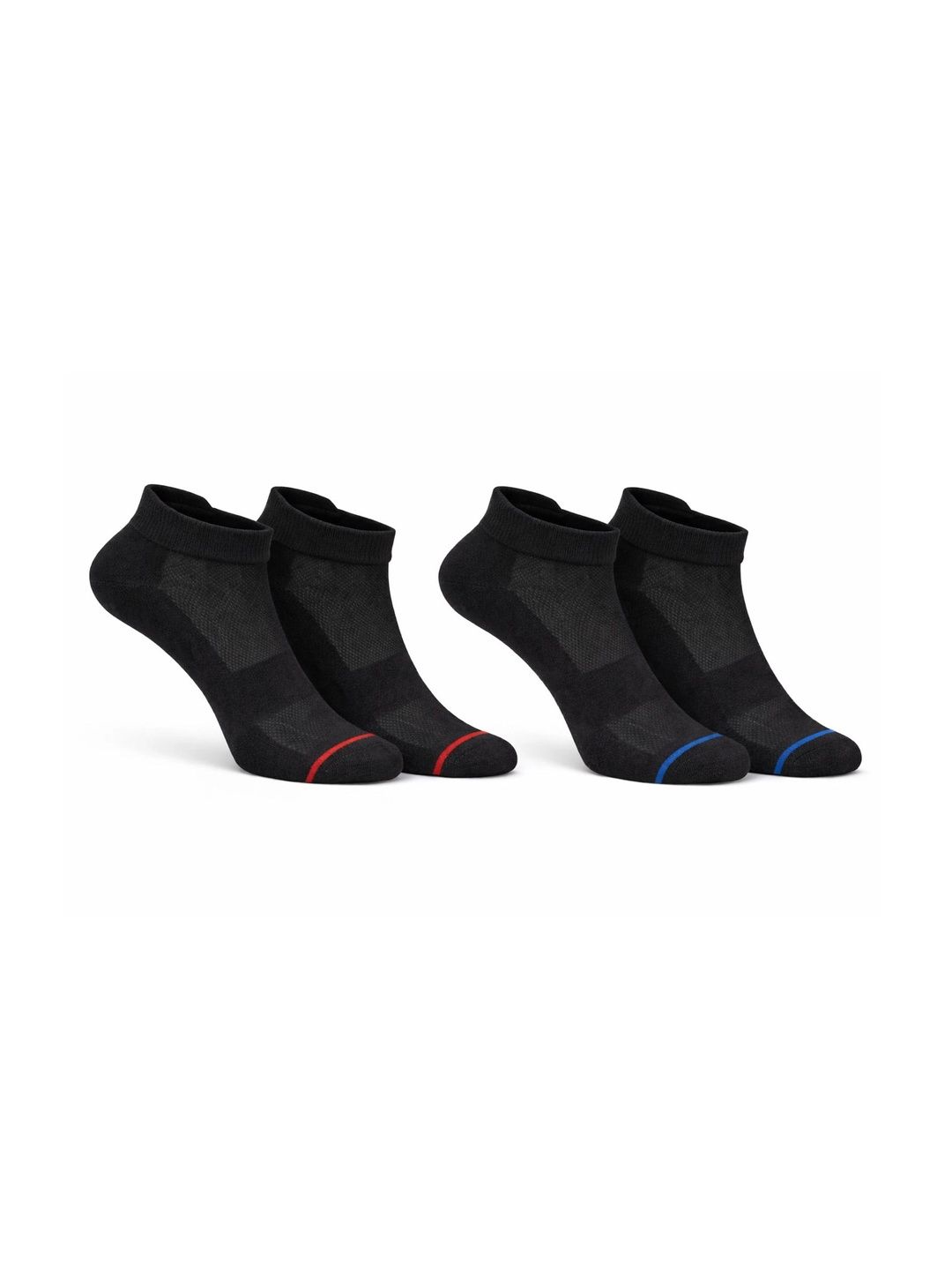 ZULU Unisex Pack of 2 Cotton Blend Assorted Striped Ankle Length Socks-image-31
