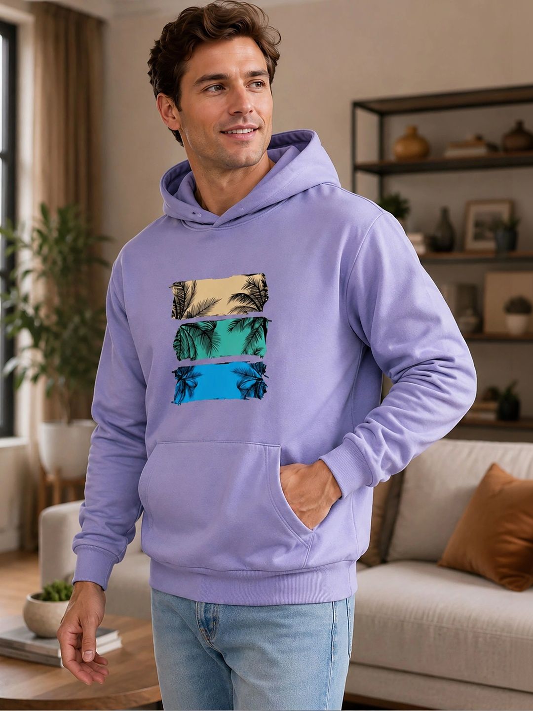 GLITO Men Printed Hooded Sweatshirt-picture-33