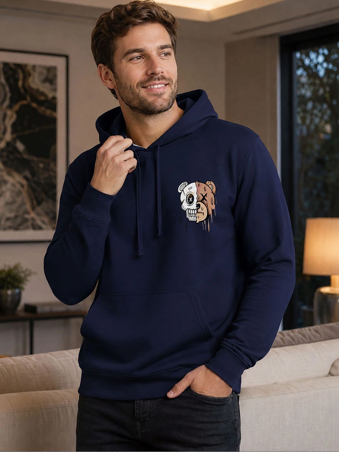 GLITO Men Printed Hooded Sweatshirt-picture-10