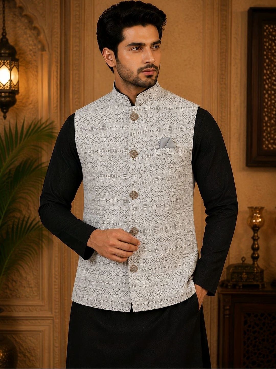 TRENDS OF ETHNIC Men Art Silk Nehru Jackets-picture-41
