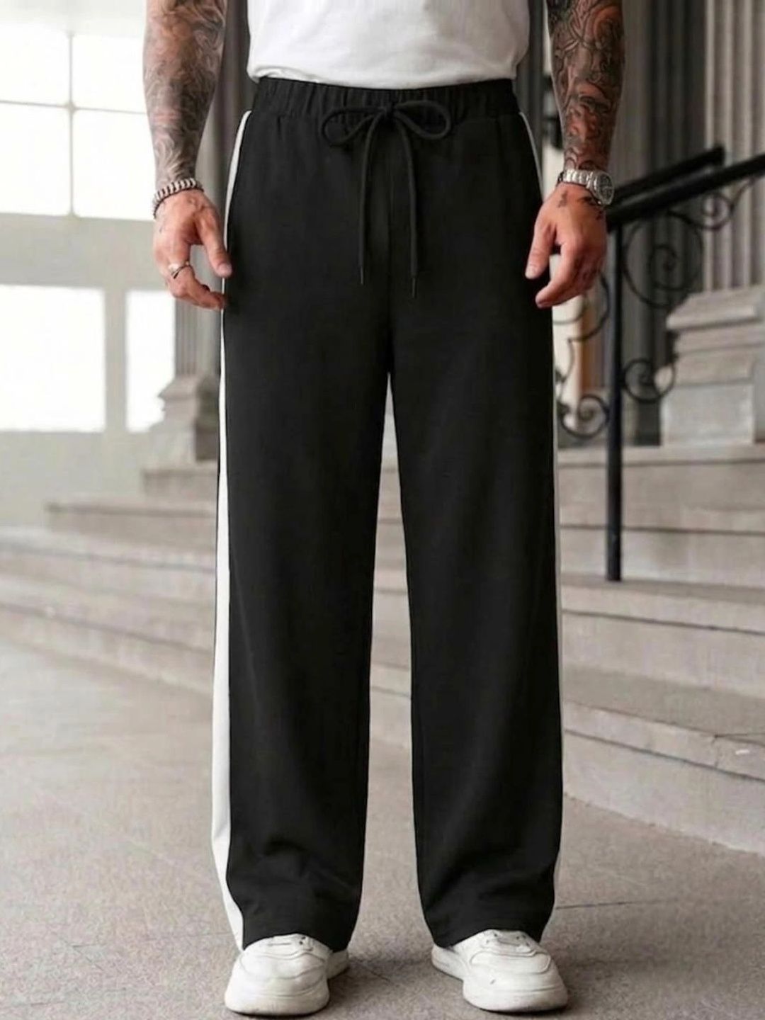 dockstreet Men Relaxed Fit Colourblocked Training Track Pants-picture-54