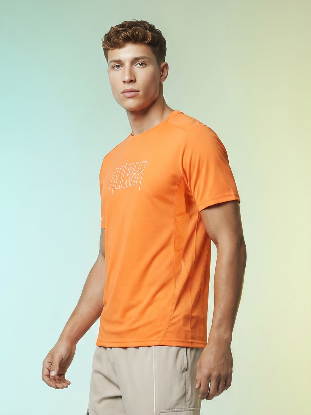 HRX by Hrithik Roshan Brand Logo Printed Rapid-Dry Training T-shirt-picture-32