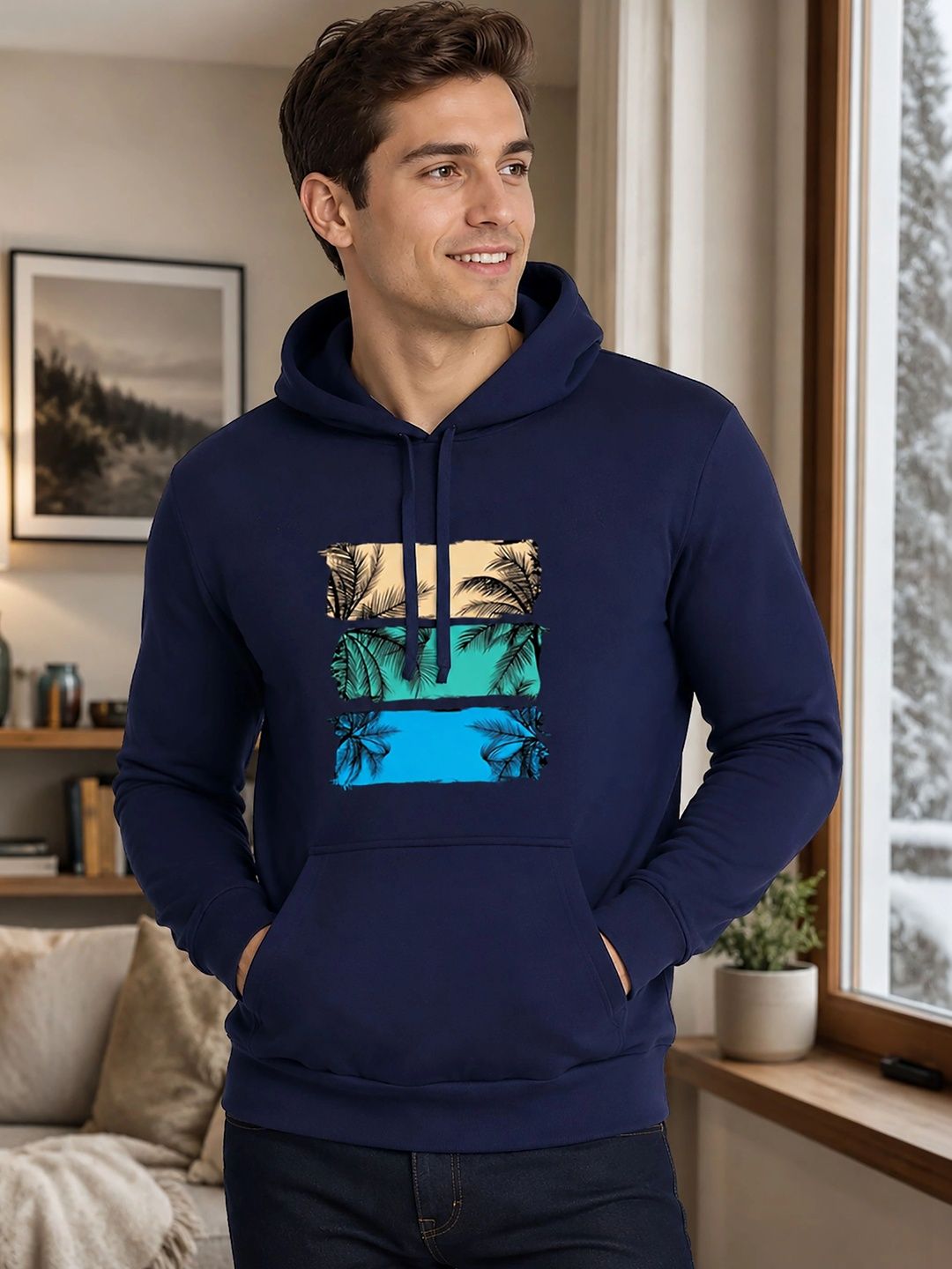 MaverIQ Men Printed Hooded Sweatshirt-picture-32