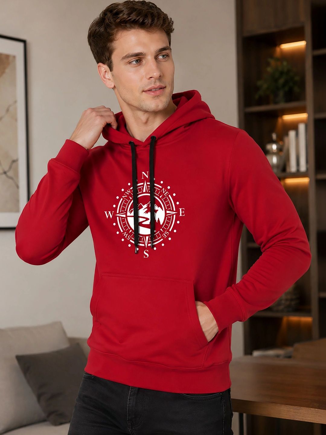 MaverIQ Men Printed Hooded Sweatshirt-picture-19