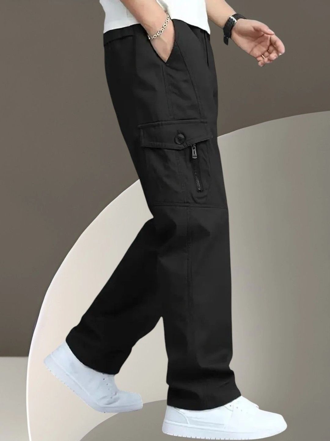 HIRAL FASHION DESIGNER PRIVATE LIMITED Men Relaxed Cargos Trousers-picture-43