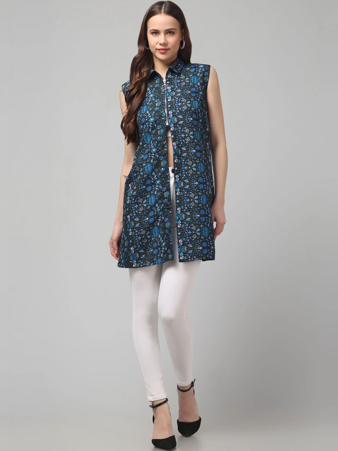 RAYWOS Women Printed Longline Shrug-image-17