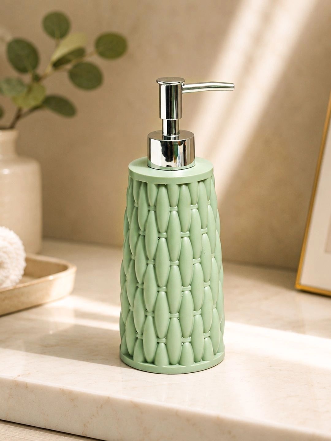 MARKET99 Green Textured Polyresin Soap Dispenser-image-34