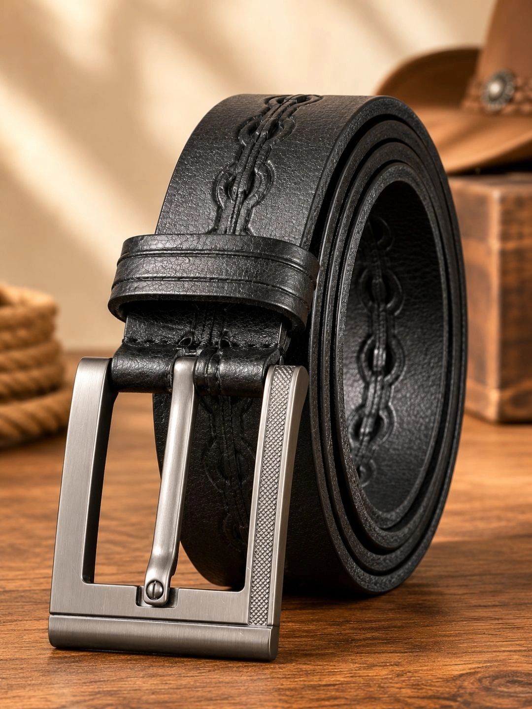 VIBY Men Textured Leather Belt-picture-58