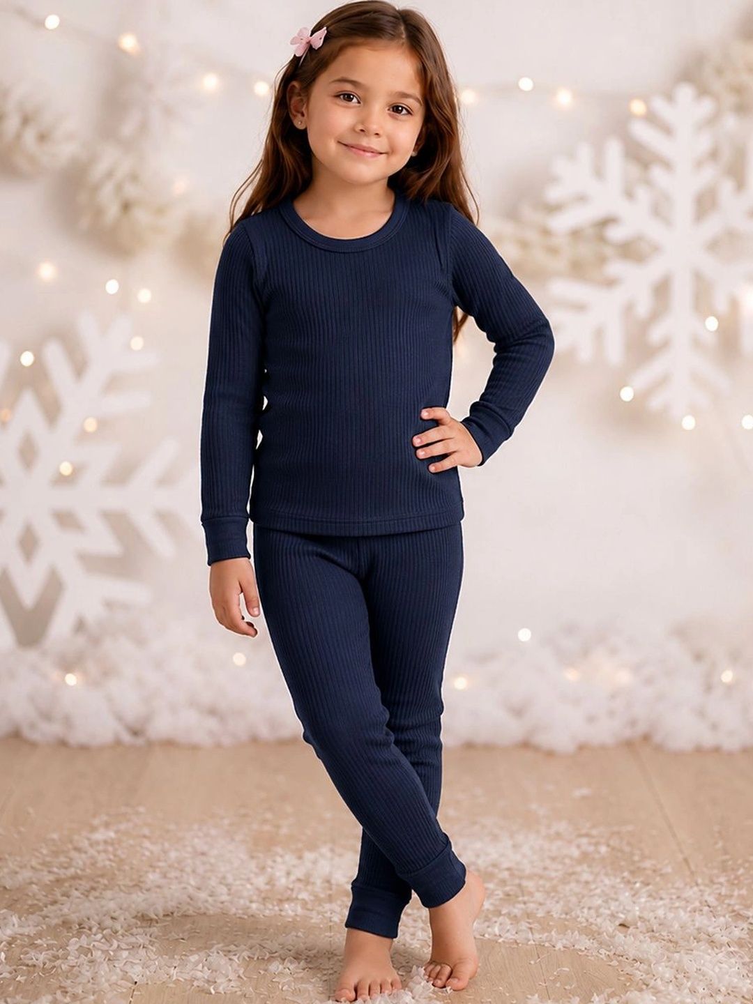 Kanvin Girls Cotton Round Neck Thermal Set-picture-58