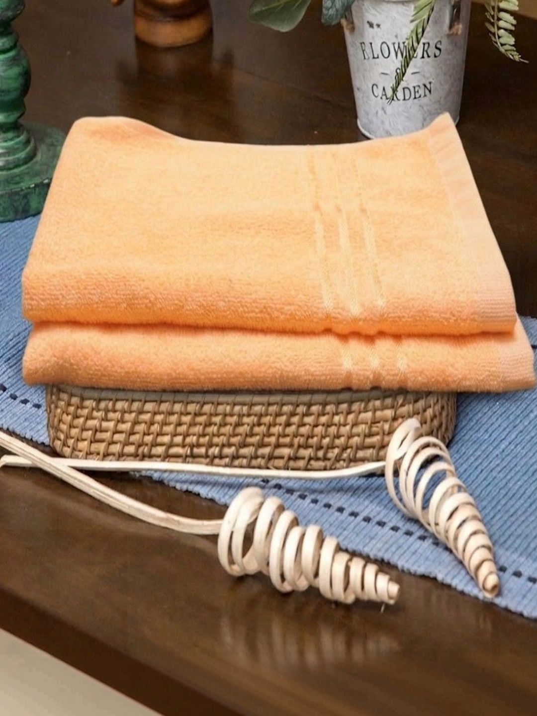 Blissful Creations 2-Pcs Orange 450 GSM Hand Towels-picture-17