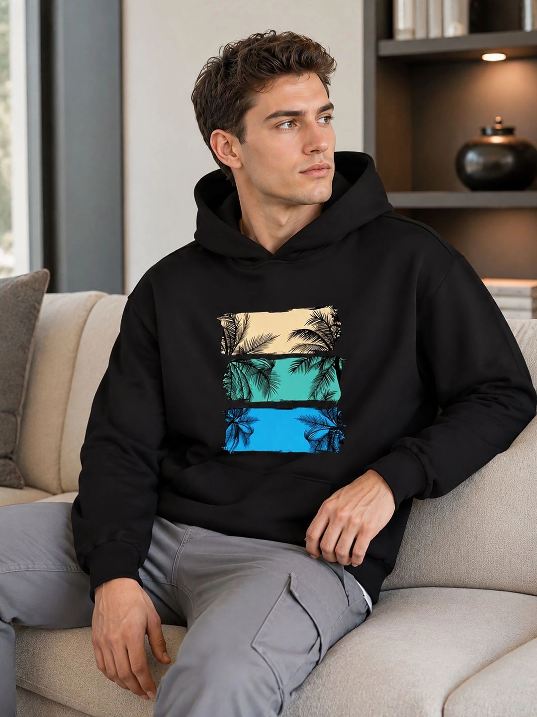 MaverIQ Men Printed Hooded Sweatshirt-picture-33