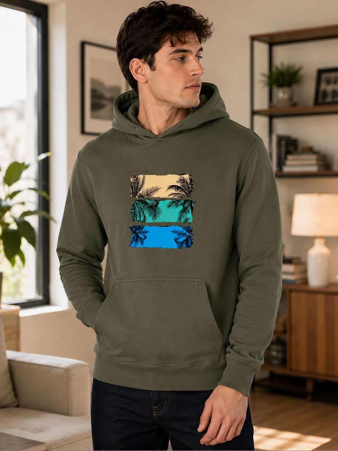 ATIGIANO Men Printed Hooded Sweatshirt-picture-14