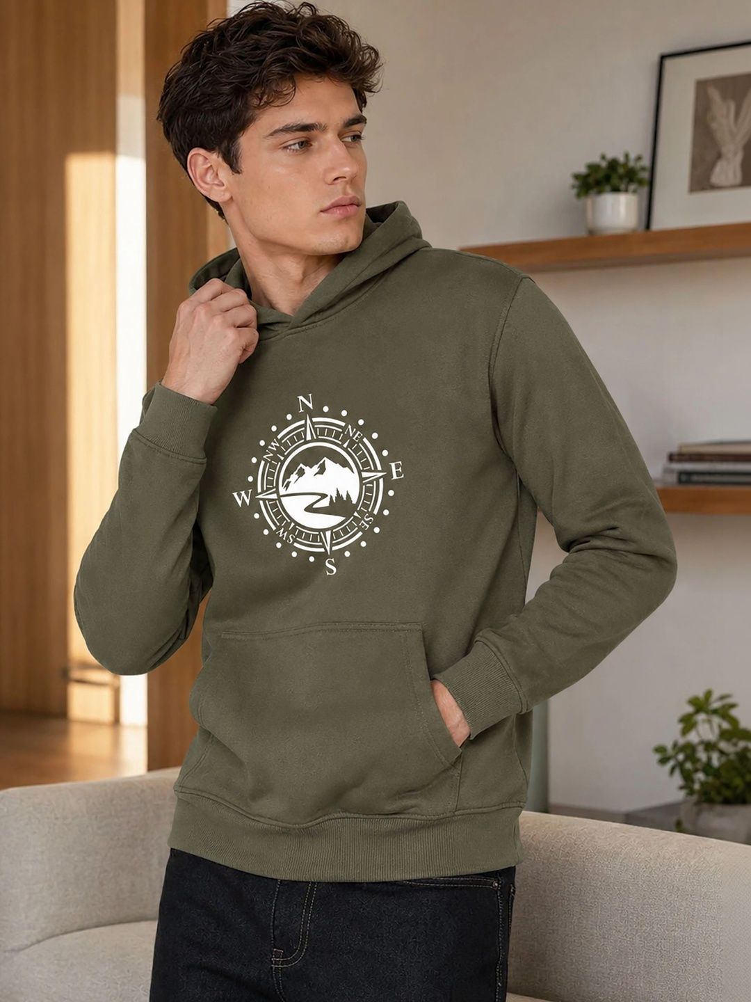 THE BEETEL HOUSE Men Printed Hooded Sweatshirt-picture-10