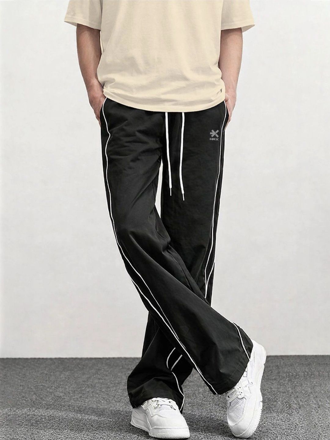 HRX by Hrithik Roshan Men Relaxed Fit Brand Logo Training Track Pants-picture-37