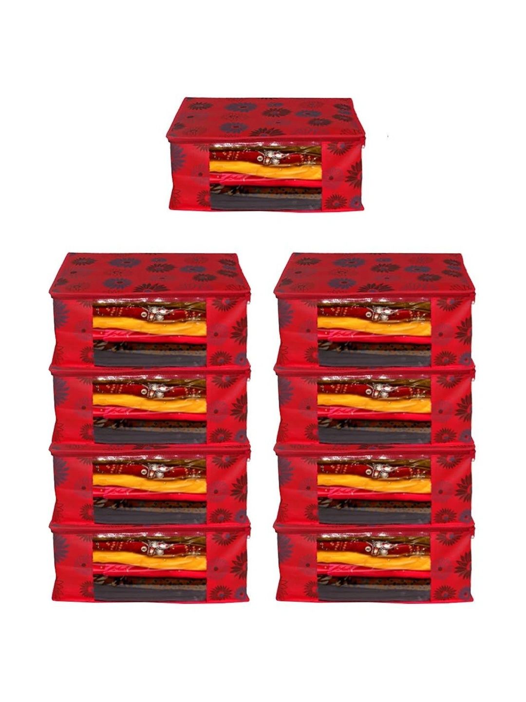 AARON INC Red Set of 6 Reusable Multi-Utility Organisers-picture-45