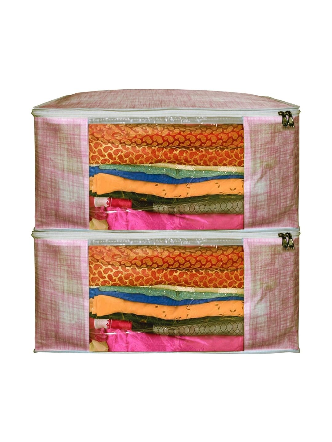 ANKIT INTERNATIONAL Orange Set of 2 Reusable Multi-Utility Organisers-picture-29