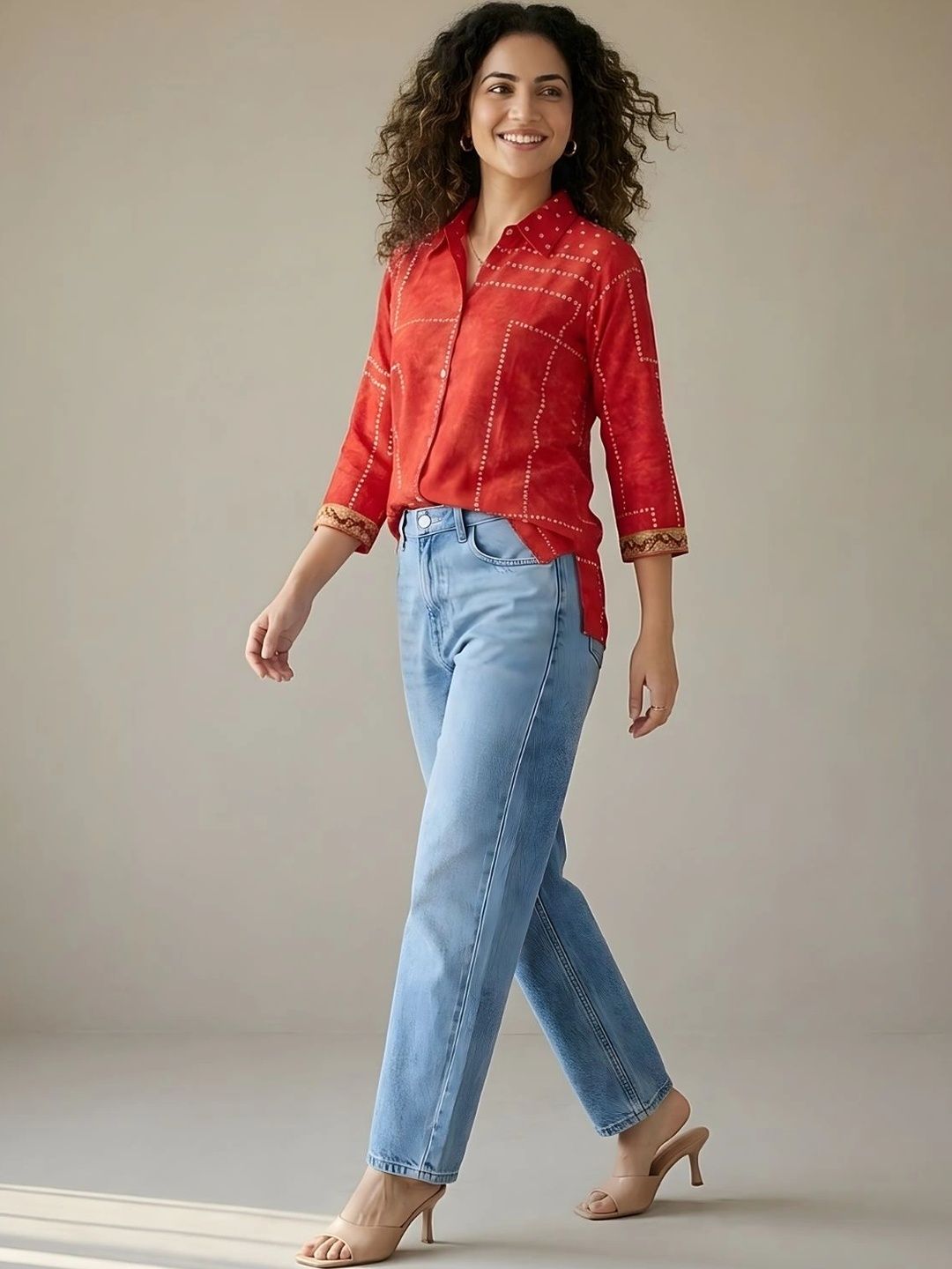 Banwaree Print Ethnic Crepe Shirt Style Top-picture-32